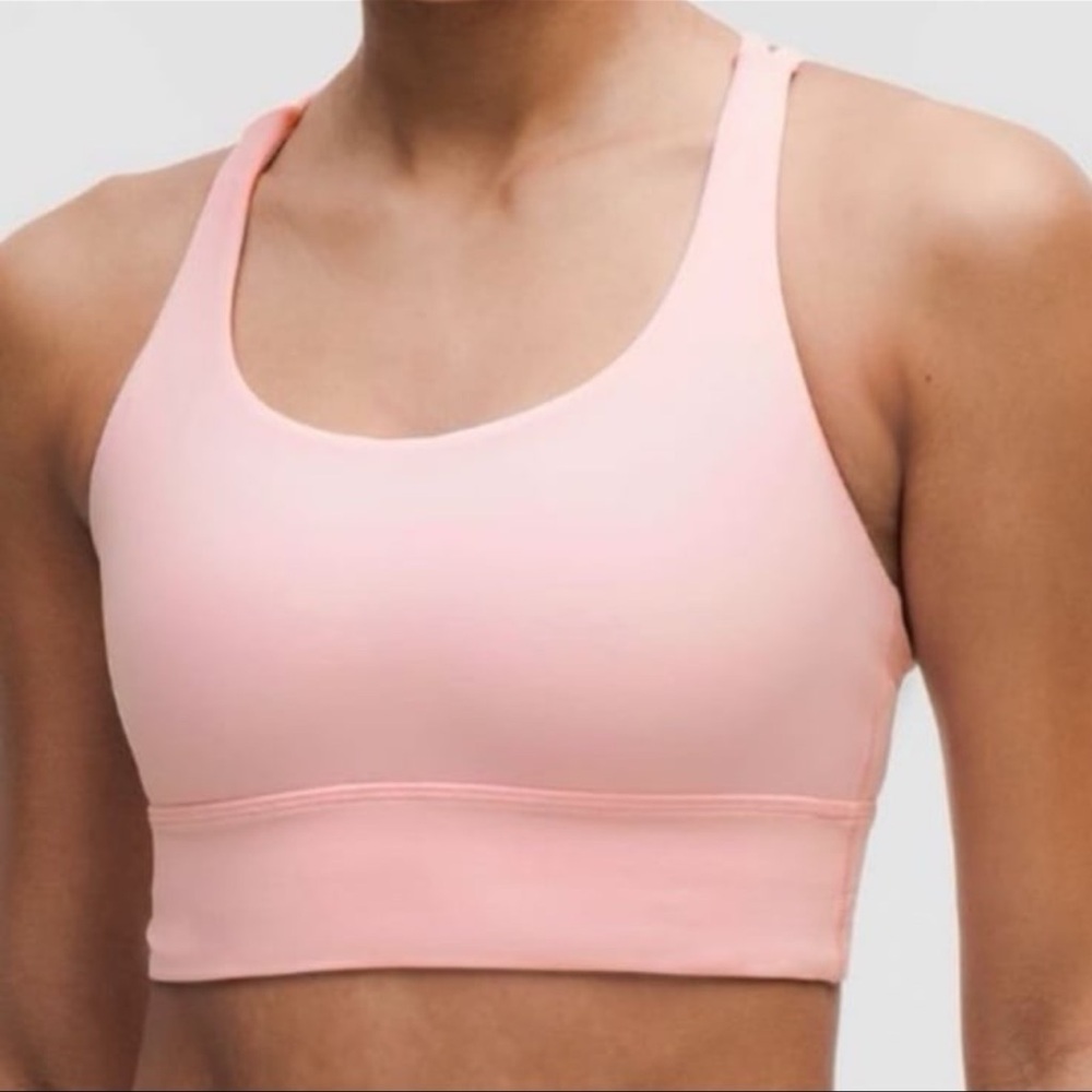 Lululemon energy longline sports bras size 14 (strawberry milkshake)